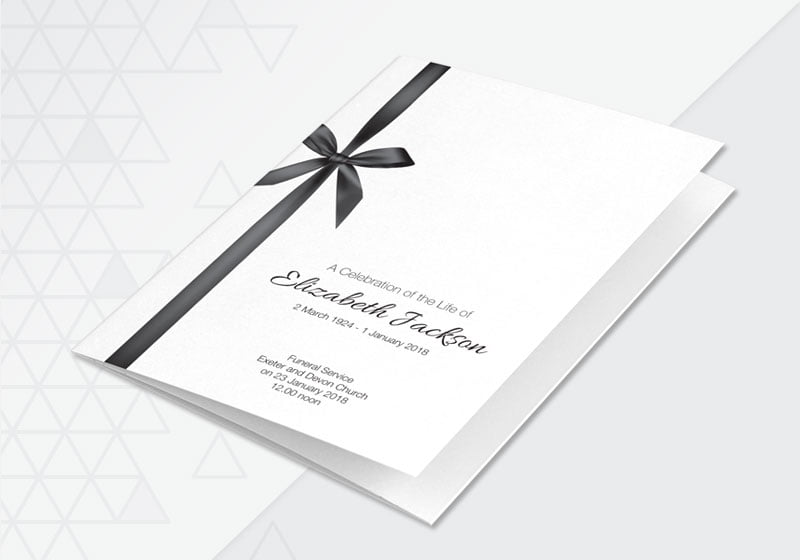 Ribbon Order Of Service