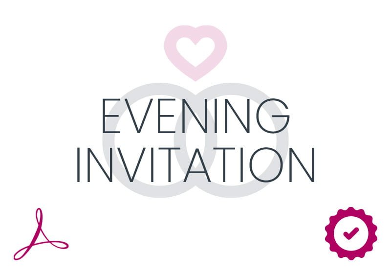 Evening Reception Invitation