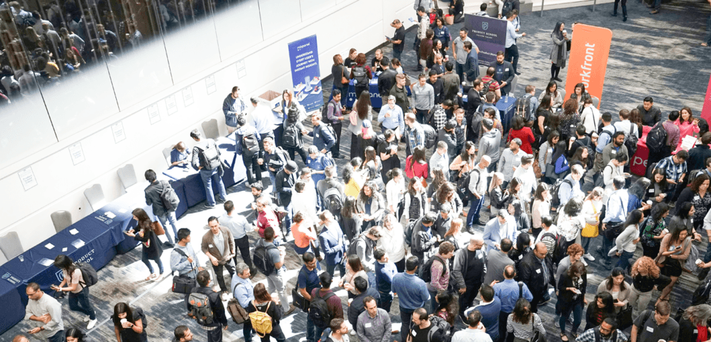 An extremely busy trade show crowd, with plenty of potential leads and productive conversations to be had